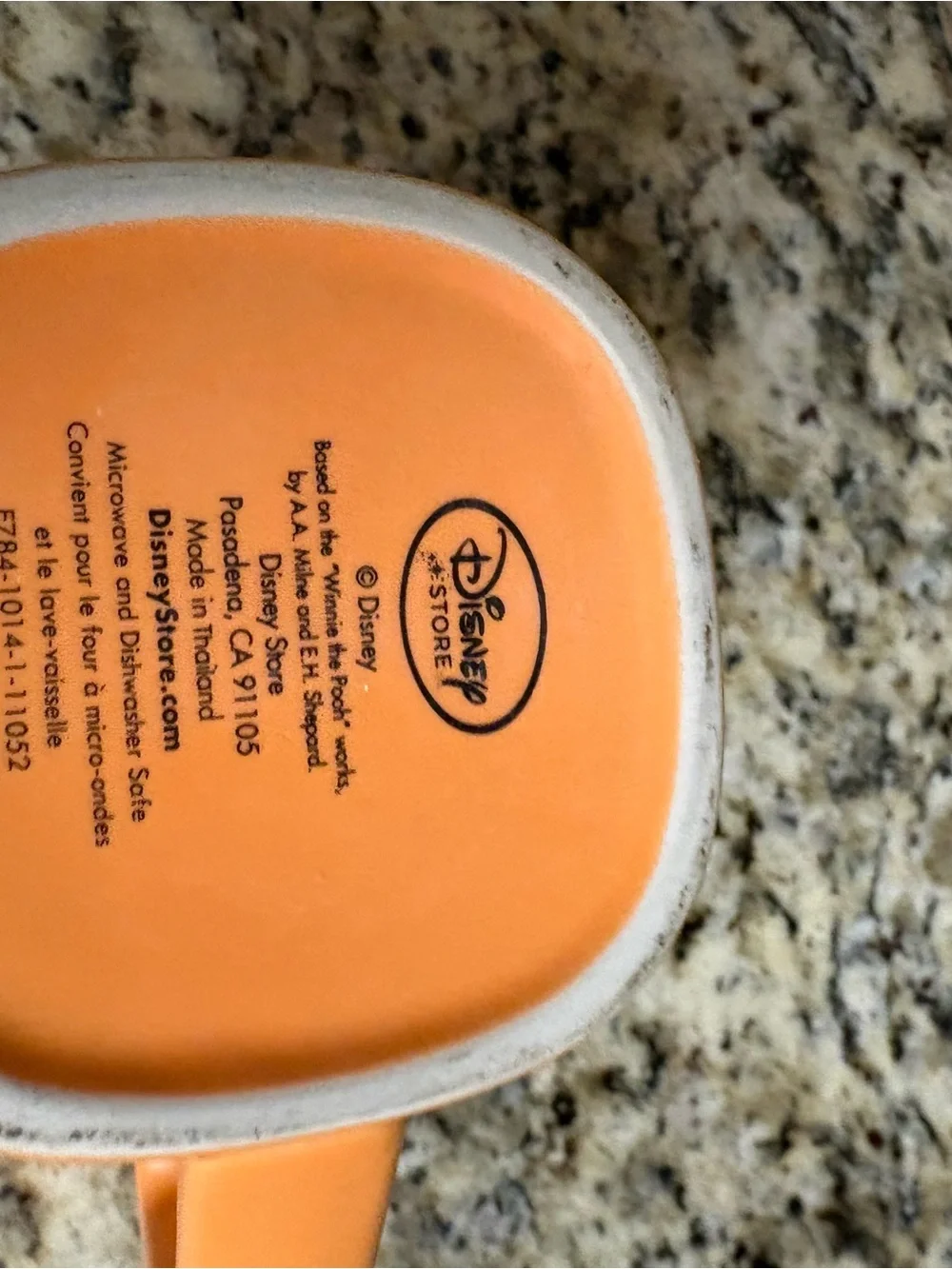 Disney Orange Winnie the Pooh Ceramic Mug